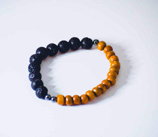 Two tone beaded bracelet