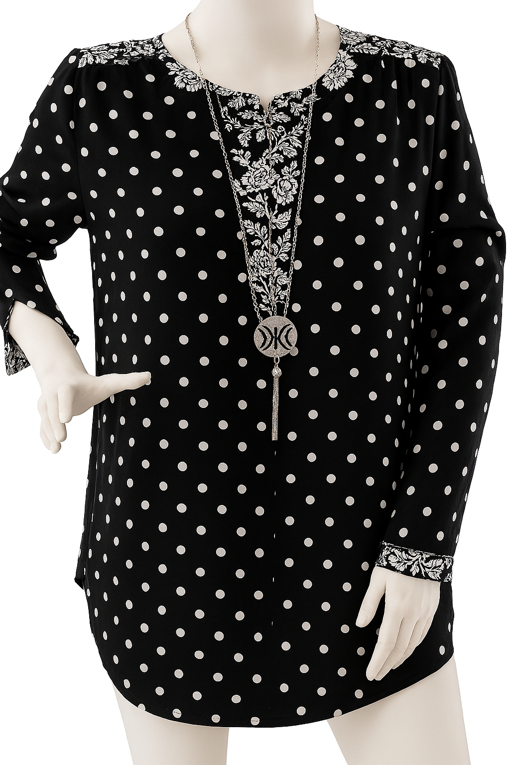 Black and White Poka Dot Blouse