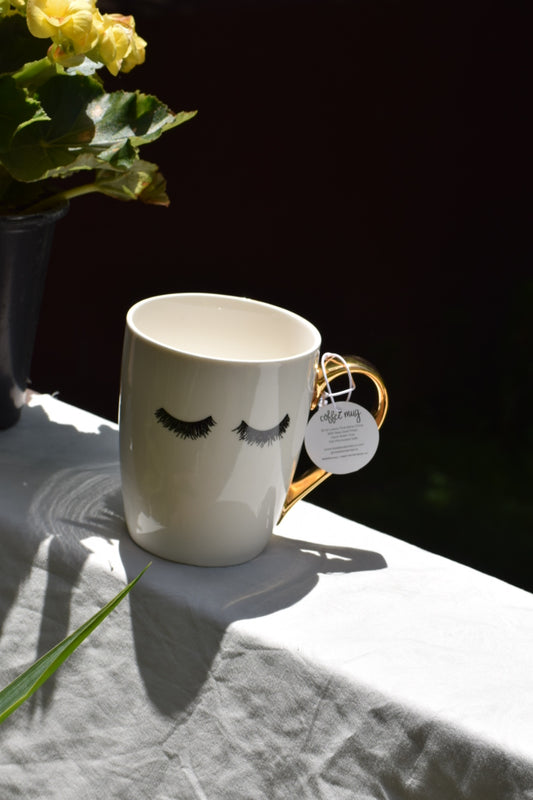 Lashes and Coffee Cup