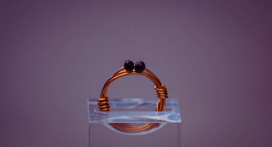 Two Stone Wire Wrapped Ring