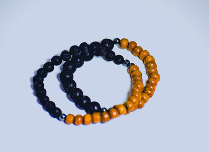 Two tone beaded bracelet