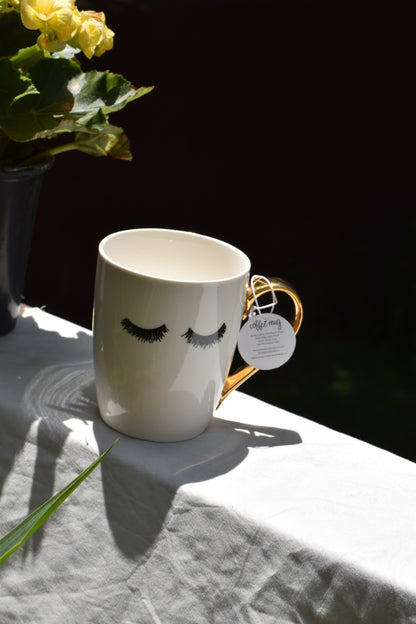 Lashes and Coffee Cup