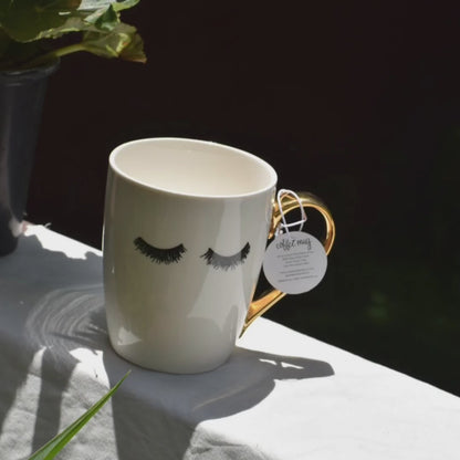 Lashes and Coffee Cup