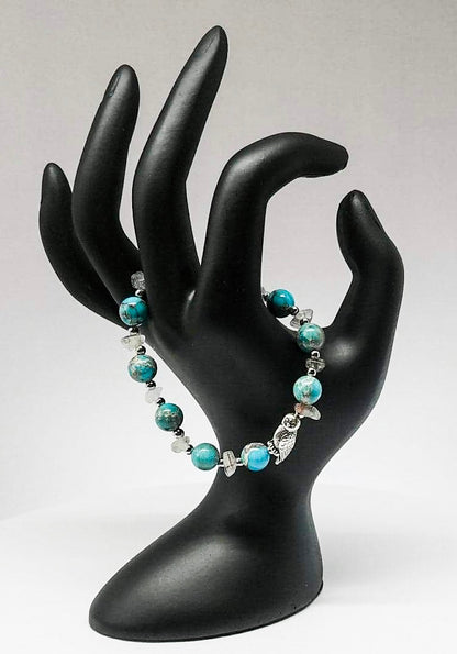 Modern Reign’s Turquoise and Rutilated beaded bracelet