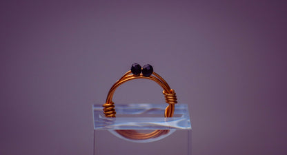 Two Stone Wire Wrapped Ring
