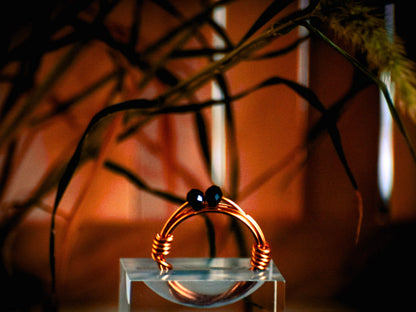 Two Stone Wire Wrapped Ring