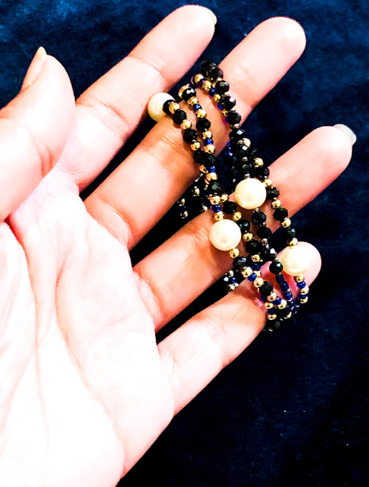 Midnight Pearl Bracelets