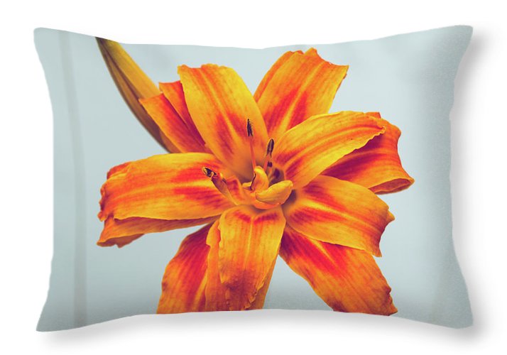 Orange Lilly - Throw Pillow